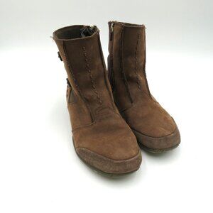 Hi-Tec Ankle Boots Womens Size 7 Brown Leather V-Lite Hatha Quick Zip Waterproof